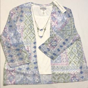 ALFRED DUNNER - NWT 3/4 sleeve 2 piece top